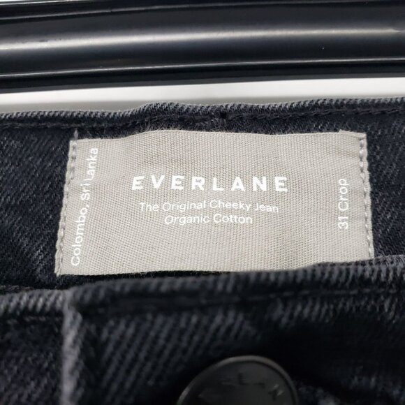 Everlane Black Jeans Original Cheeky Jean 31 Crop Womens High Rise Straight Leg - Picture 5 of 10